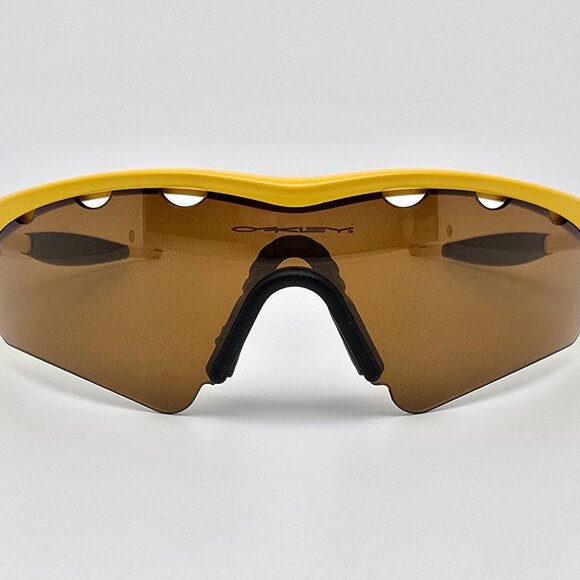 Oakley Custom M Frame Yellow Frame Vented Golf Gold Iridium Hybris S Sunglasses - Picture 2 of 12